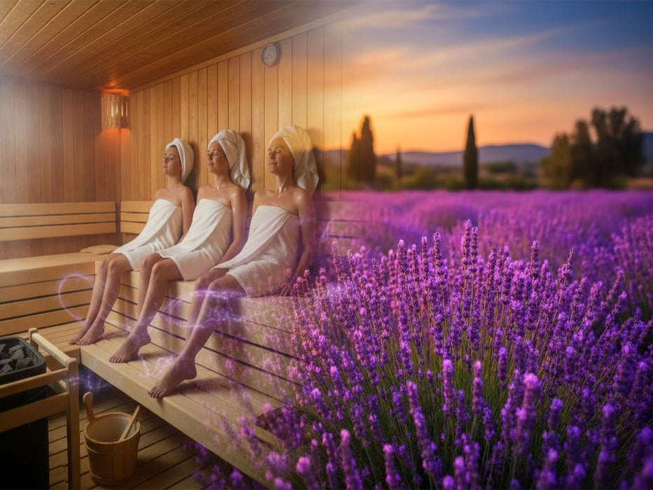 Entspannender Lavendelduft in der Sauna - CALVENDO Foto-Puzzle'