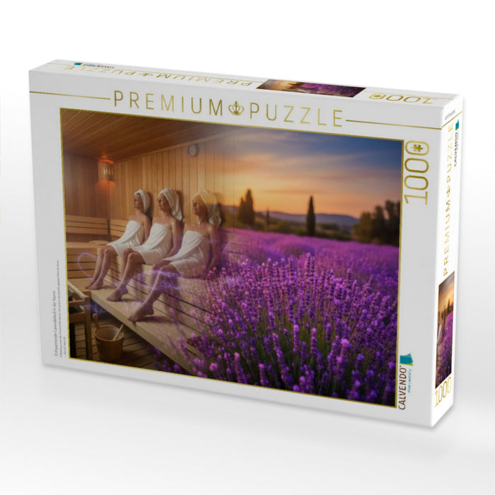 Entspannender Lavendelduft in der Sauna - CALVENDO Foto-Puzzle'