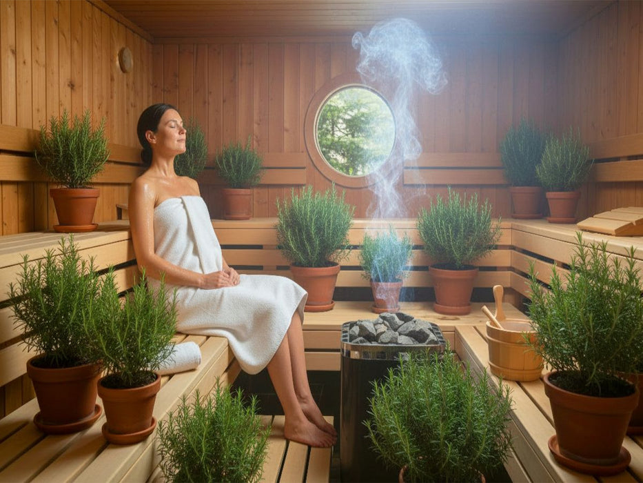 Durchatmender Rosmarinduft in der Sauna - CALVENDO Foto-Puzzle'