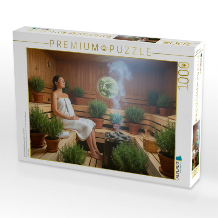 Durchatmender Rosmarinduft in der Sauna - CALVENDO Foto-Puzzle'