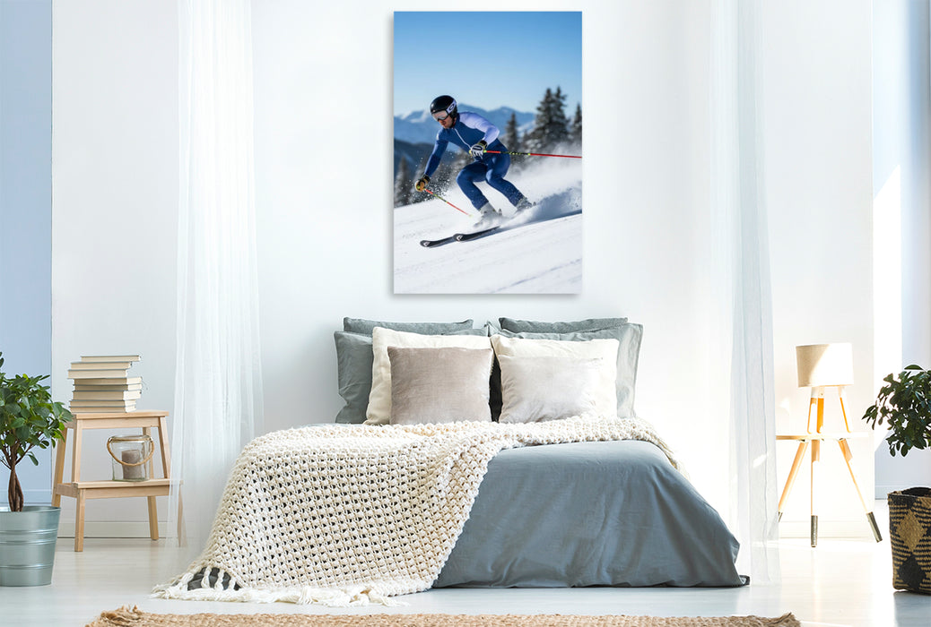 Premium Textil-Leinwand Riesenslalom