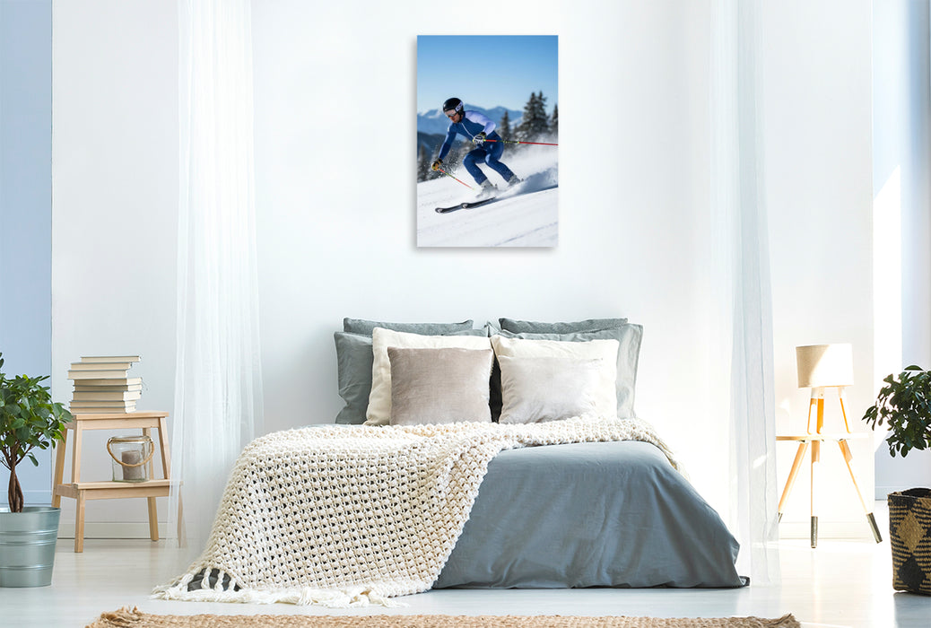 Premium Textil-Leinwand Riesenslalom