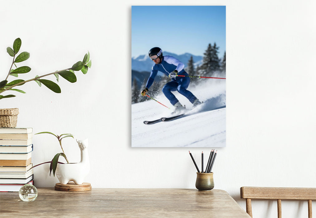 Premium Textil-Leinwand Riesenslalom