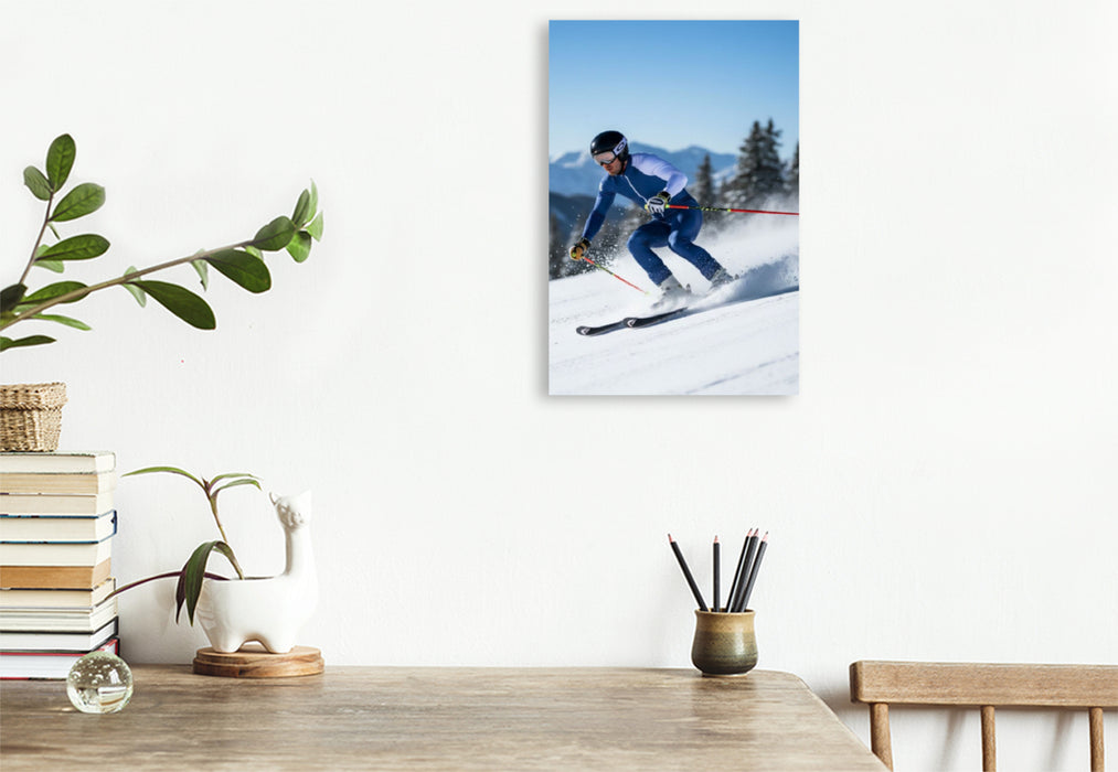 Premium Textil-Leinwand Riesenslalom