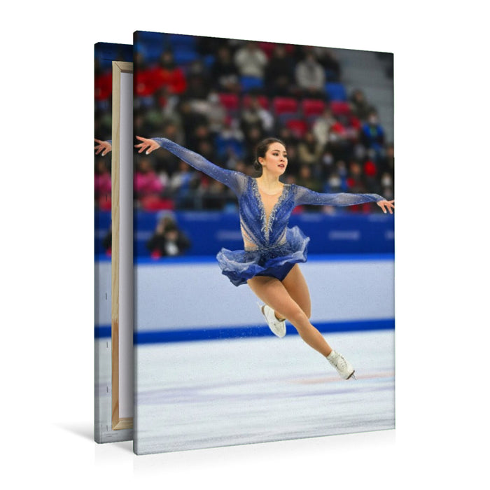 Premium Textil-Leinwand Eiskunstlauf