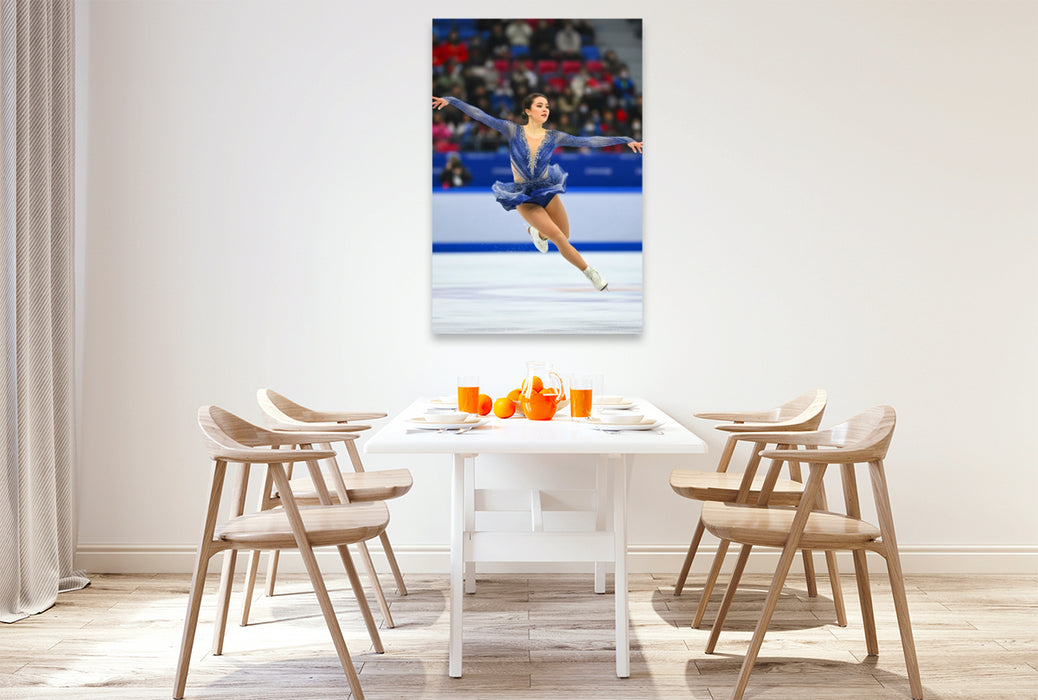 Premium Textil-Leinwand Eiskunstlauf