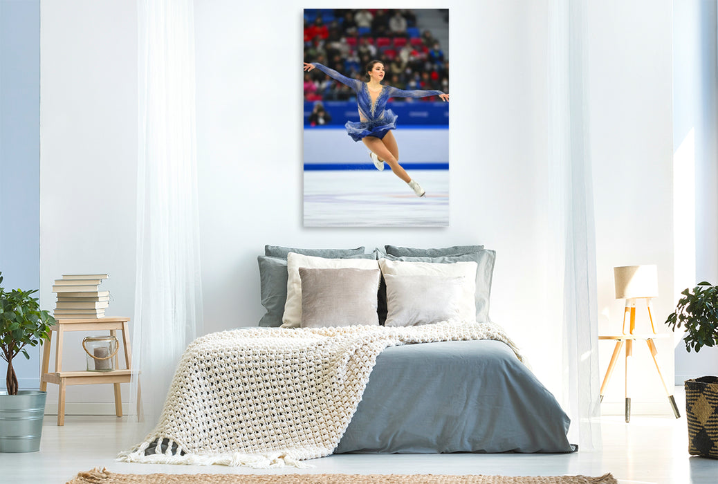 Premium Textil-Leinwand Eiskunstlauf
