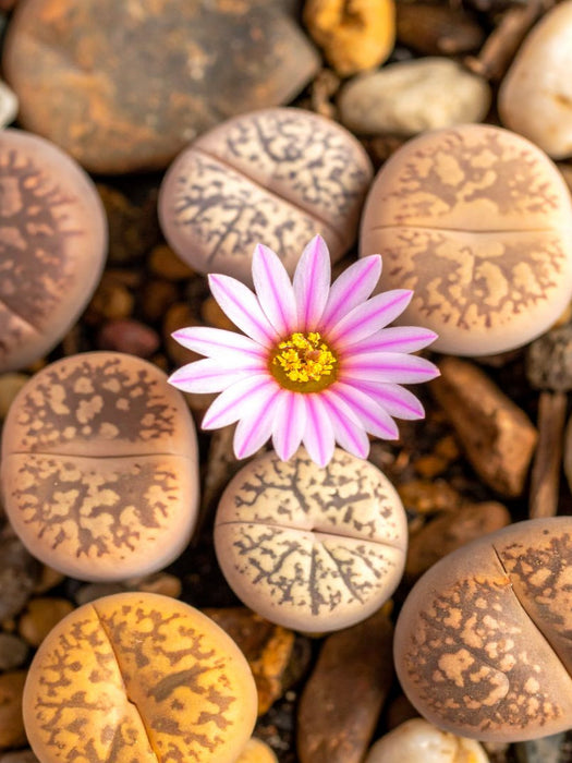 Lithops - Blühender lebender Stein - CALVENDO Foto-Puzzle'