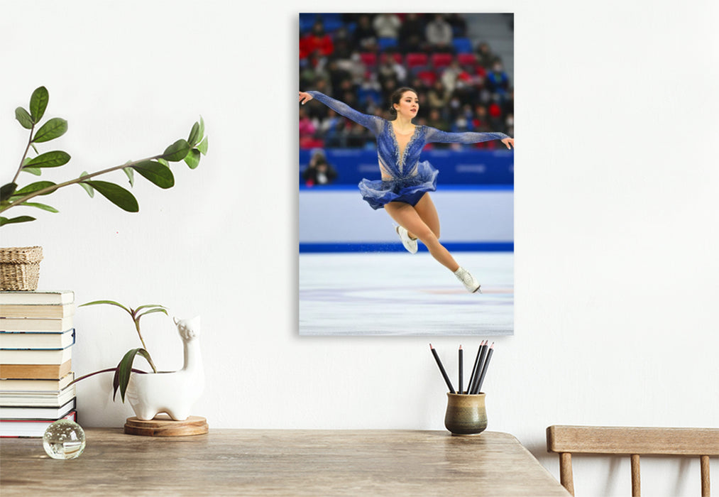 Premium Textil-Leinwand Eiskunstlauf
