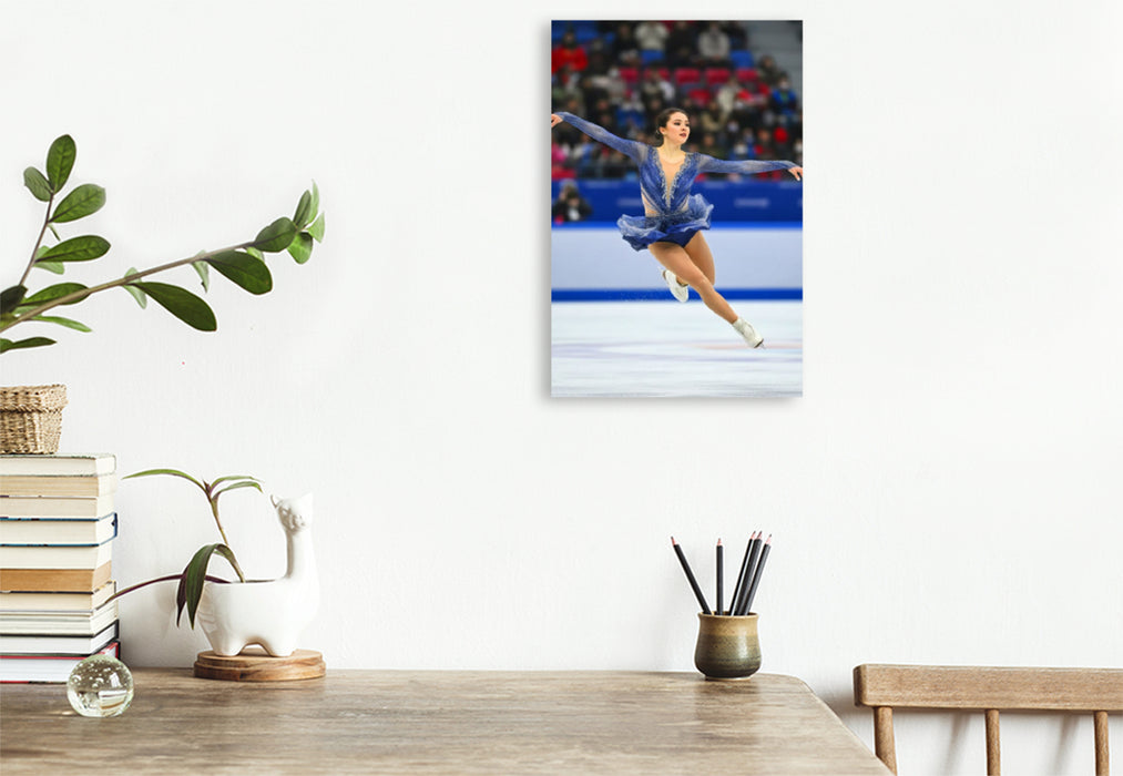 Premium Textil-Leinwand Eiskunstlauf