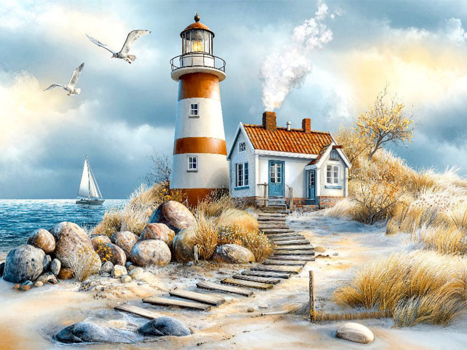Der Leuchtturm - zu jeder Zeit weist er den Weg - CALVENDO Foto-Puzzle'