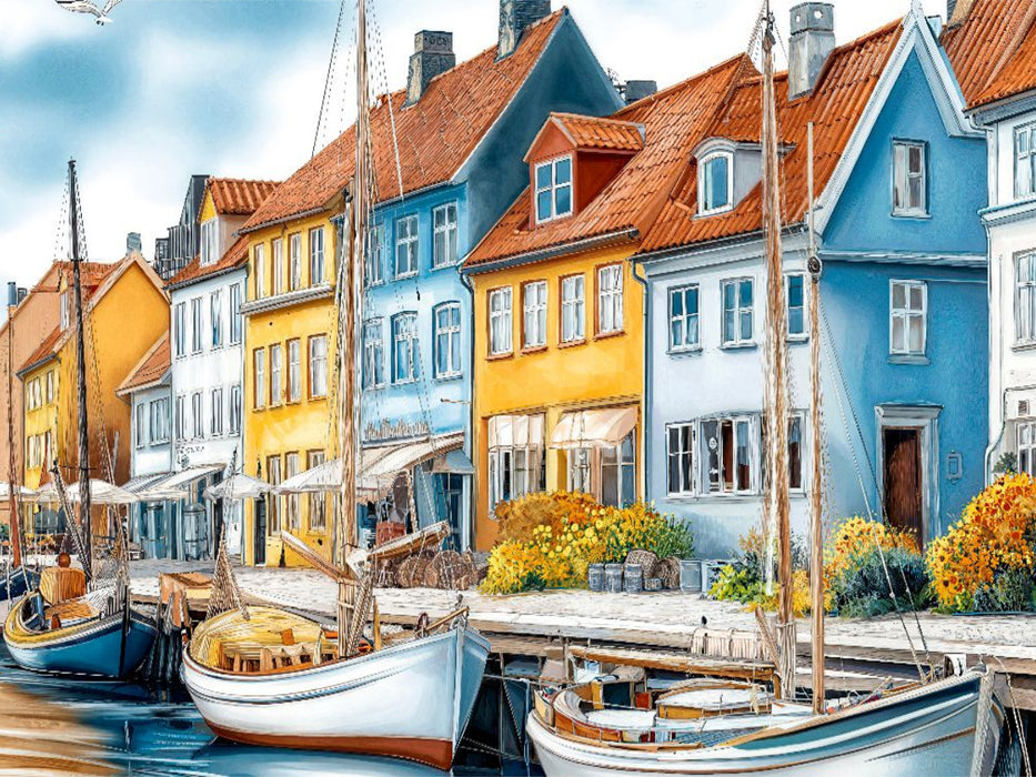 Eine idyllische Promenade am Wasser - CALVENDO Foto-Puzzle'