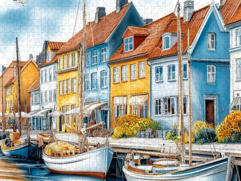 Eine idyllische Promenade am Wasser - CALVENDO Foto-Puzzle'