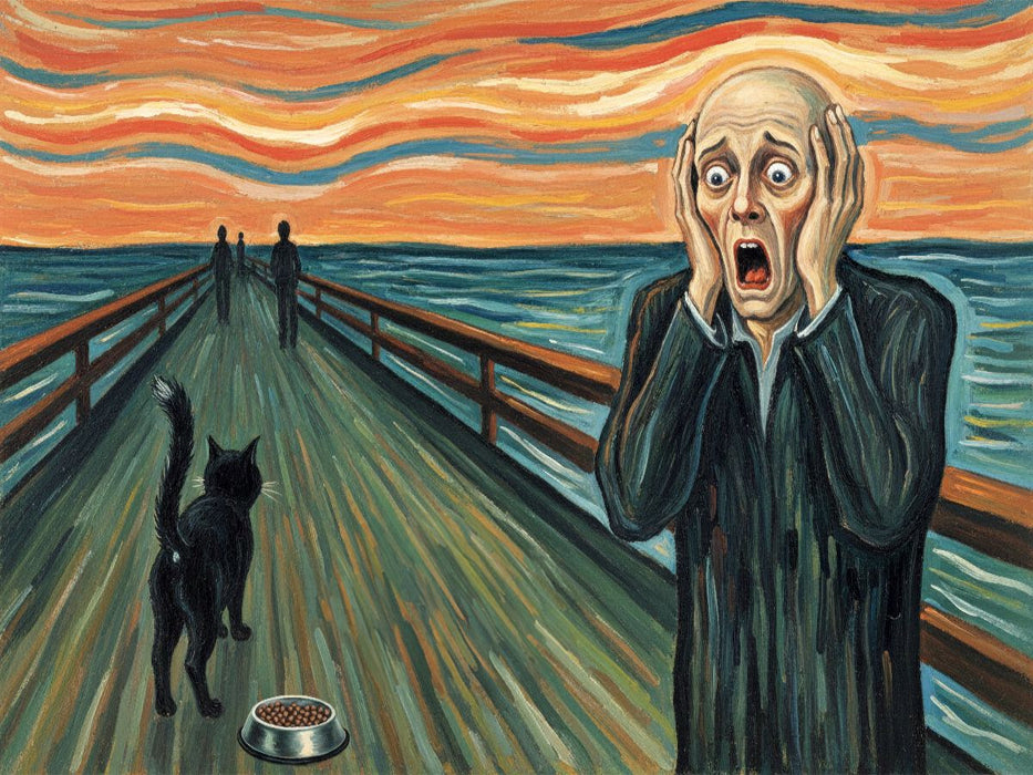 Das falsche Katzenfutter - Munch - der Schrei - CALVENDO Foto-Puzzle'