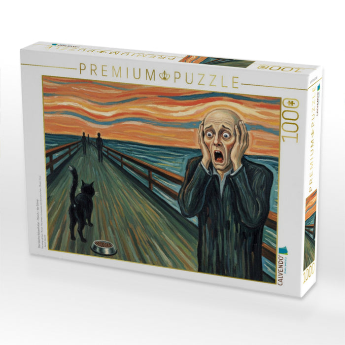 Das falsche Katzenfutter - Munch - der Schrei - CALVENDO Foto-Puzzle'