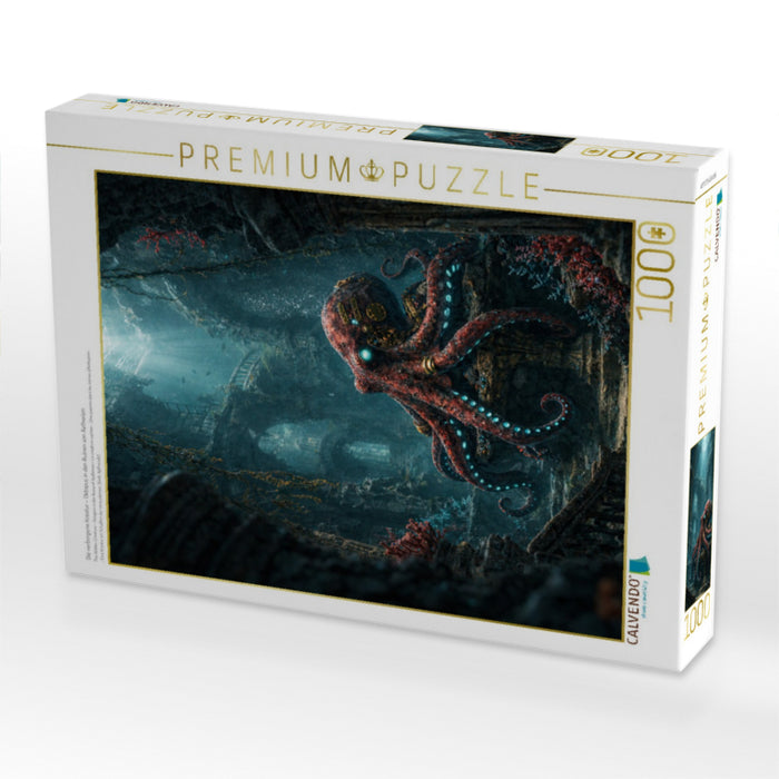 Die verborgene Kreatur – Oktopus in den Ruinen von Aetherion - CALVENDO Foto-Puzzle'
