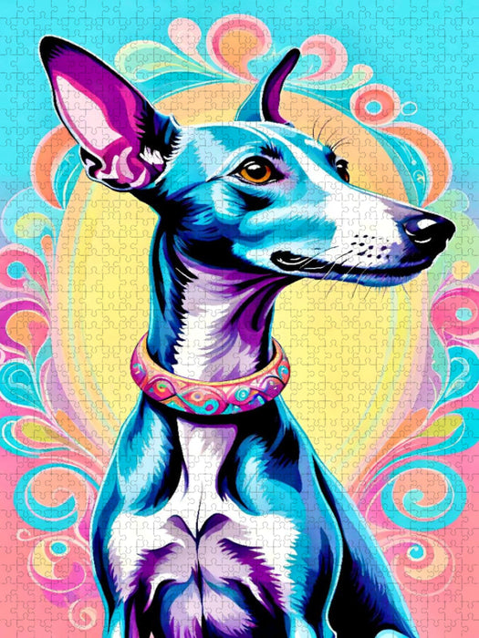 Der Whippet als Porträt - CALVENDO Foto-Puzzle'