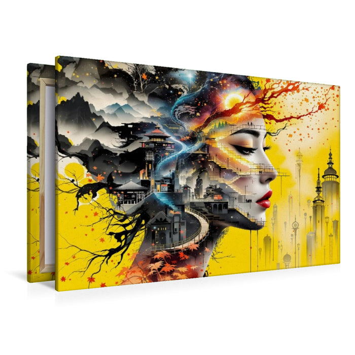 Premium Textil-Leinwand Ein Motiv aus dem Kalender Spiegelstädte der Seele - Urbanes Labyrinth der Wahrnehmung