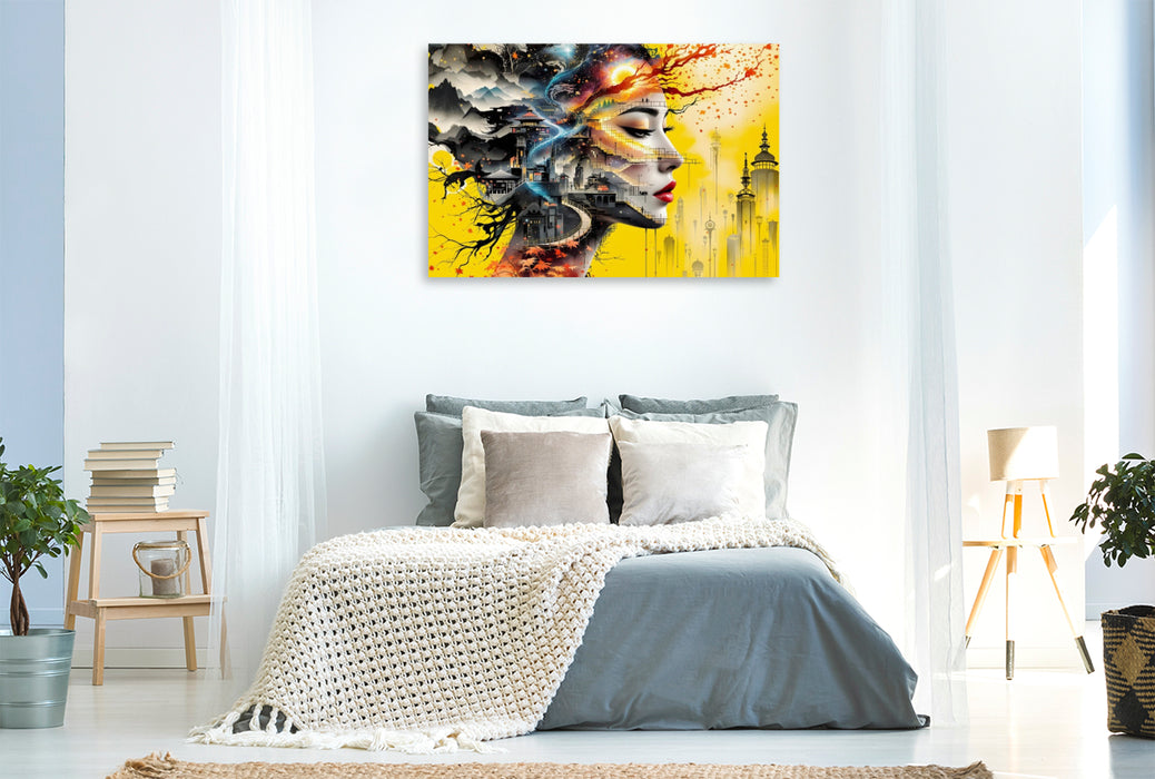 Premium Textil-Leinwand Ein Motiv aus dem Kalender Spiegelstädte der Seele - Urbanes Labyrinth der Wahrnehmung