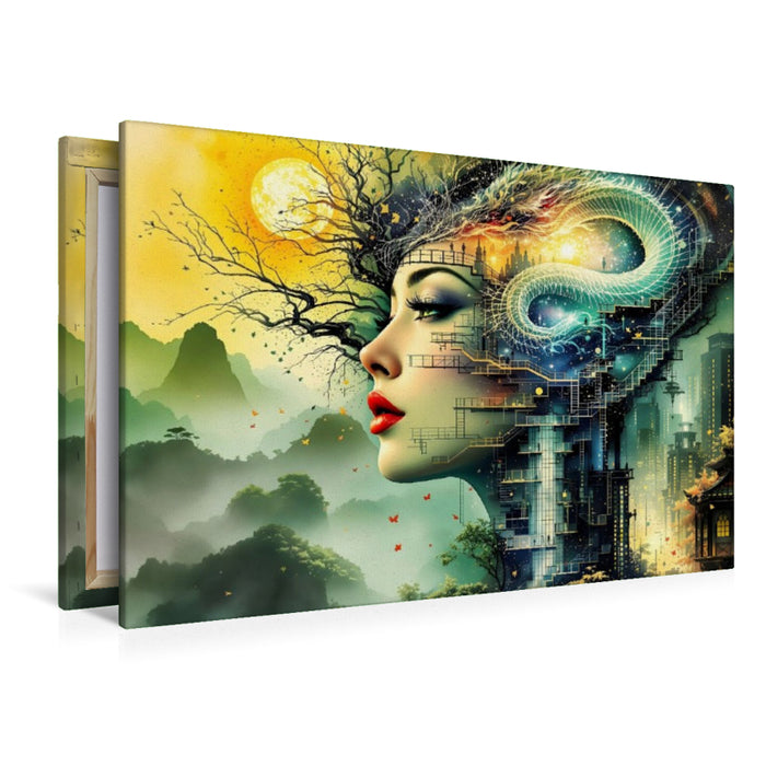 Premium Textil-Leinwand Ein Motiv aus dem Kalender Spiegelstädte der Seele - Urbanes Labyrinth der Wahrnehmung