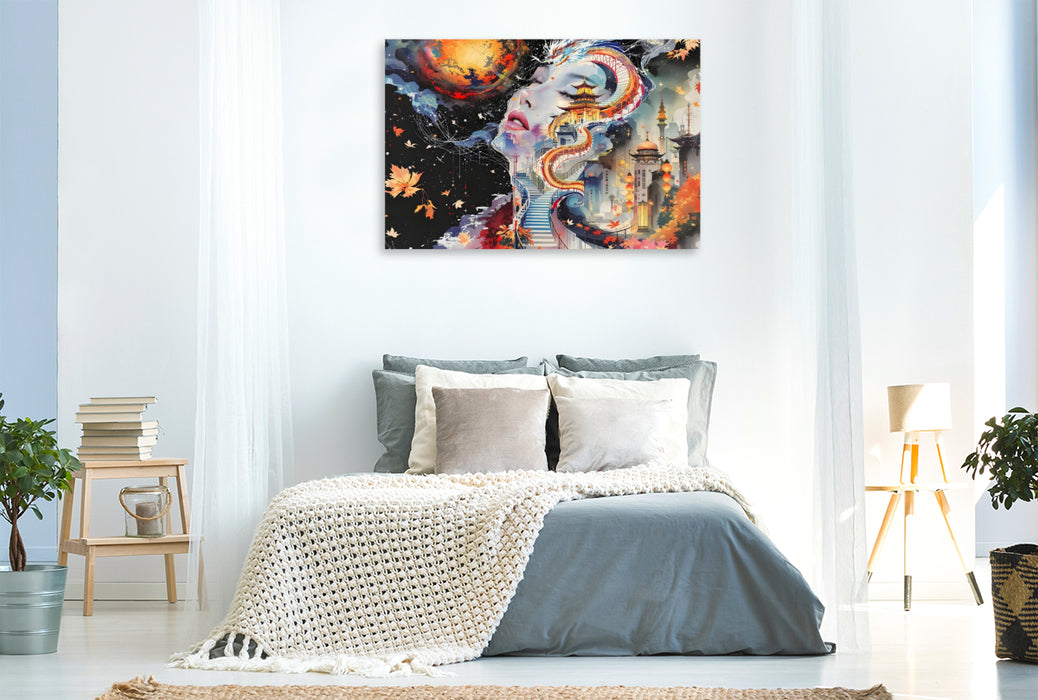 Premium Textil-Leinwand Klang der Treppen