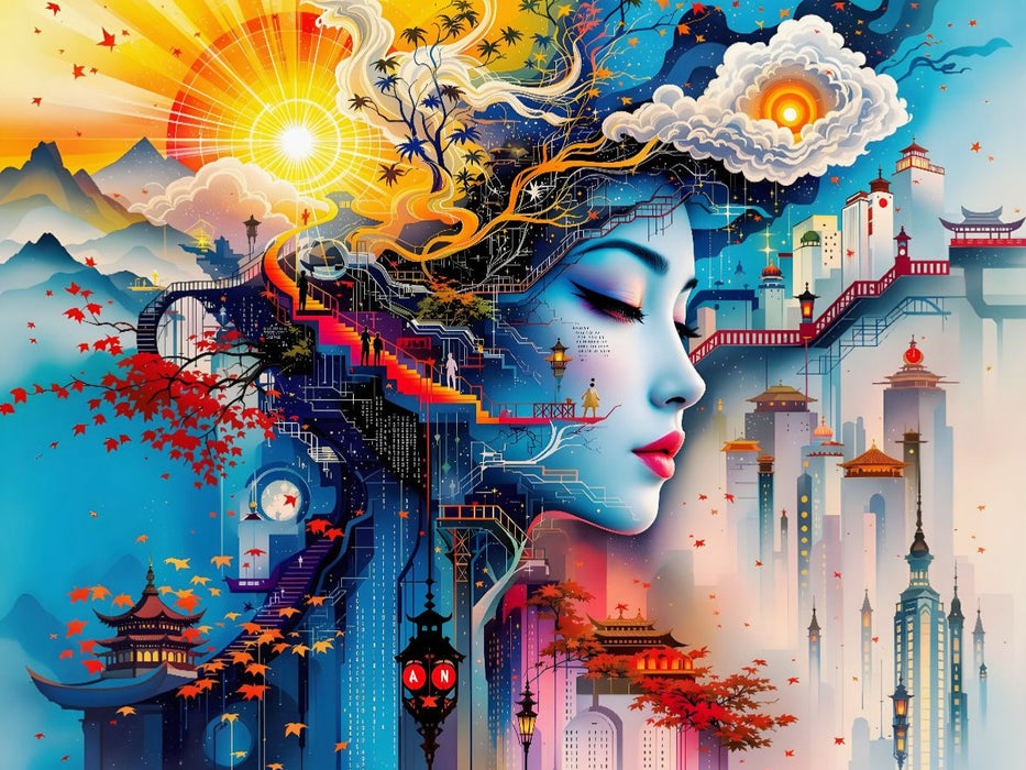 Echo der Fassaden - CALVENDO Foto-Puzzle'