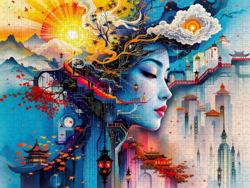 Echo der Fassaden - CALVENDO Foto-Puzzle'
