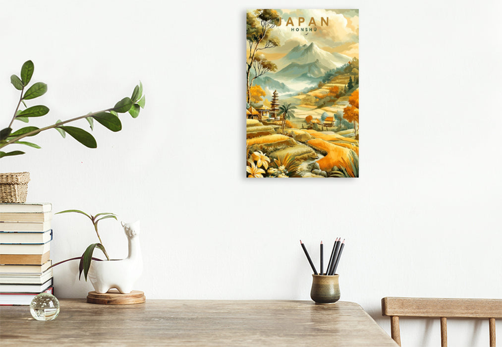 Premium Textil-Leinwand Honshū - die gröüte Insel