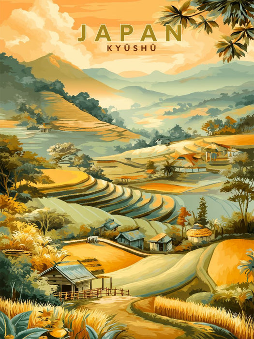 Teeplantagen von Kagoshima auf Kyūshū - CALVENDO Foto-Puzzle'