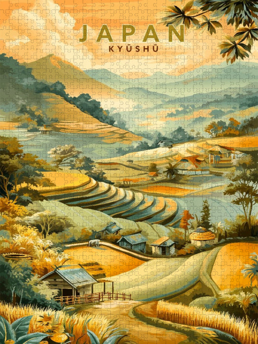 Teeplantagen von Kagoshima auf Kyūshū - CALVENDO Foto-Puzzle'
