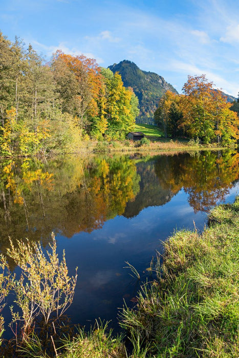 Premium Textil-Leinwand Moorweiher Oberstdorf