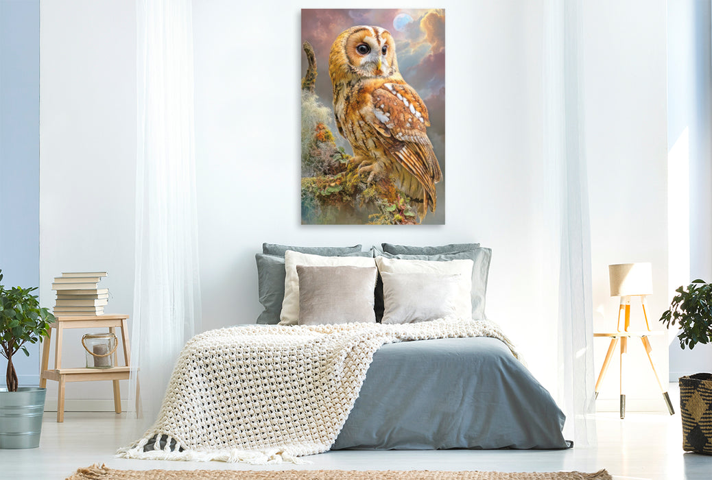 Premium Textil-Leinwand Greifvögel