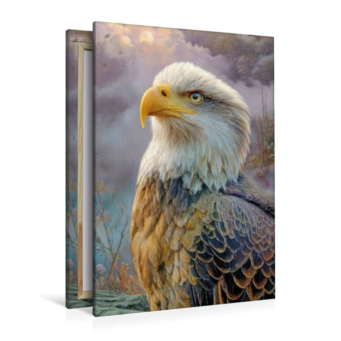 Premium Textil-Leinwand Greifvögel