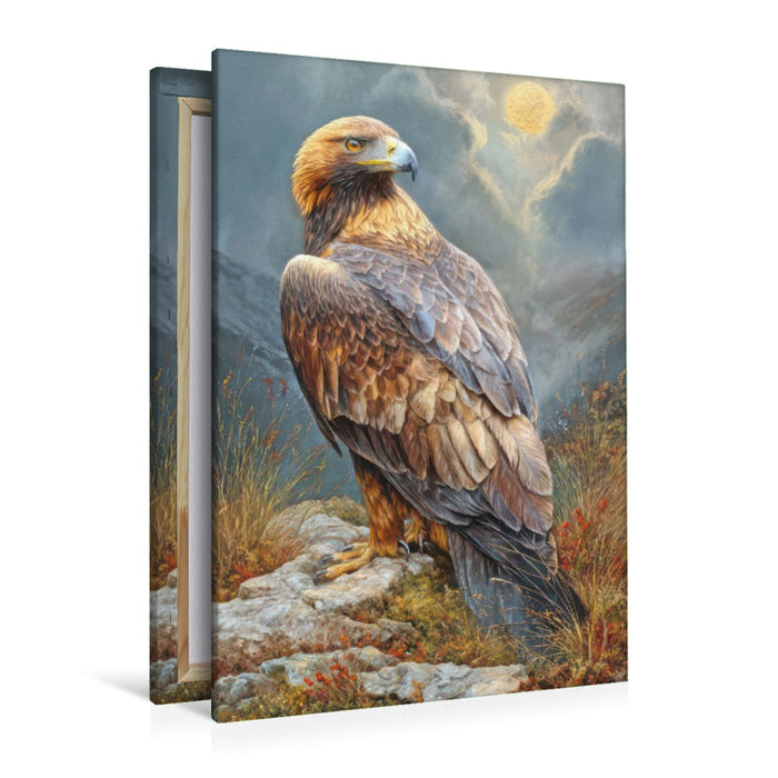 Premium Textil-Leinwand Greifvögel