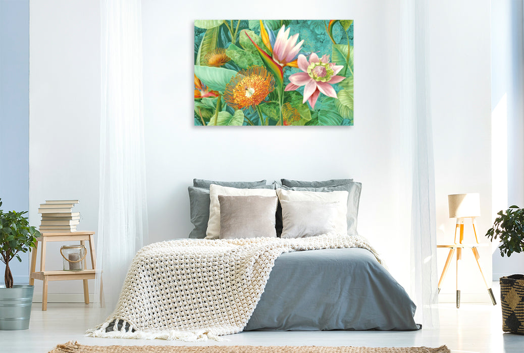 Premium Textil-Leinwand Exotische Pflanzenwelt
