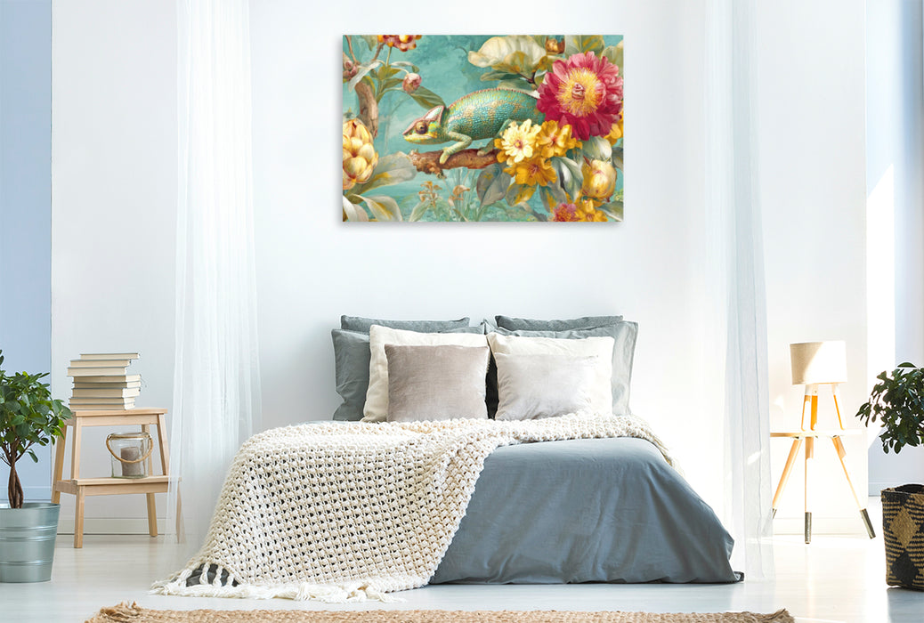 Premium Textil-Leinwand Exotische Pflanzenwelt