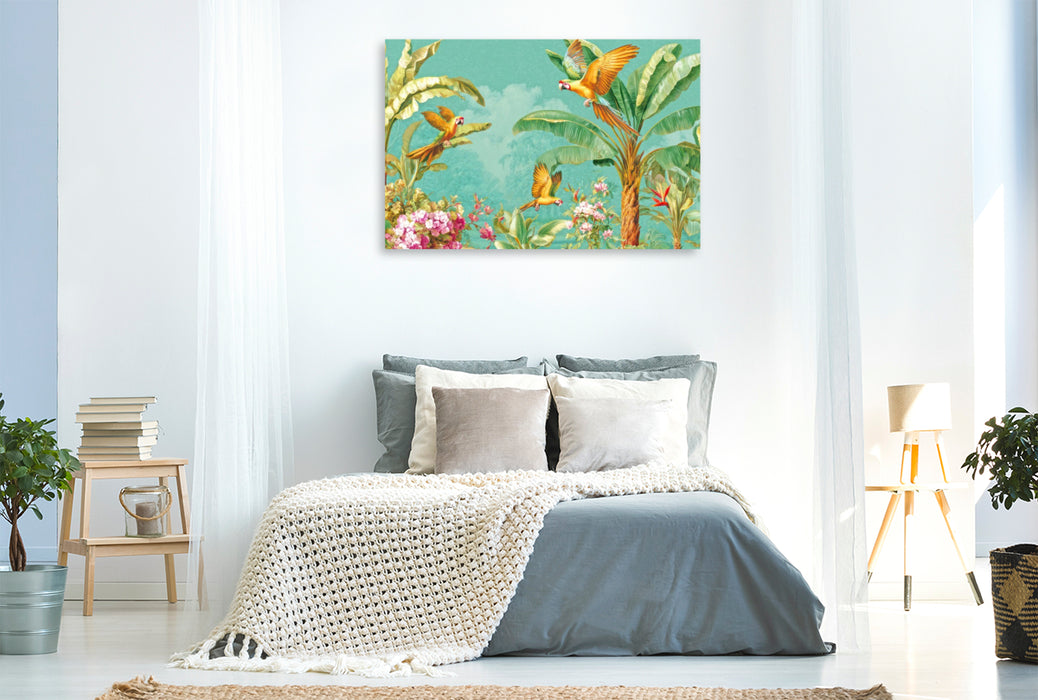 Premium Textil-Leinwand Exotische Pflanzenwelt