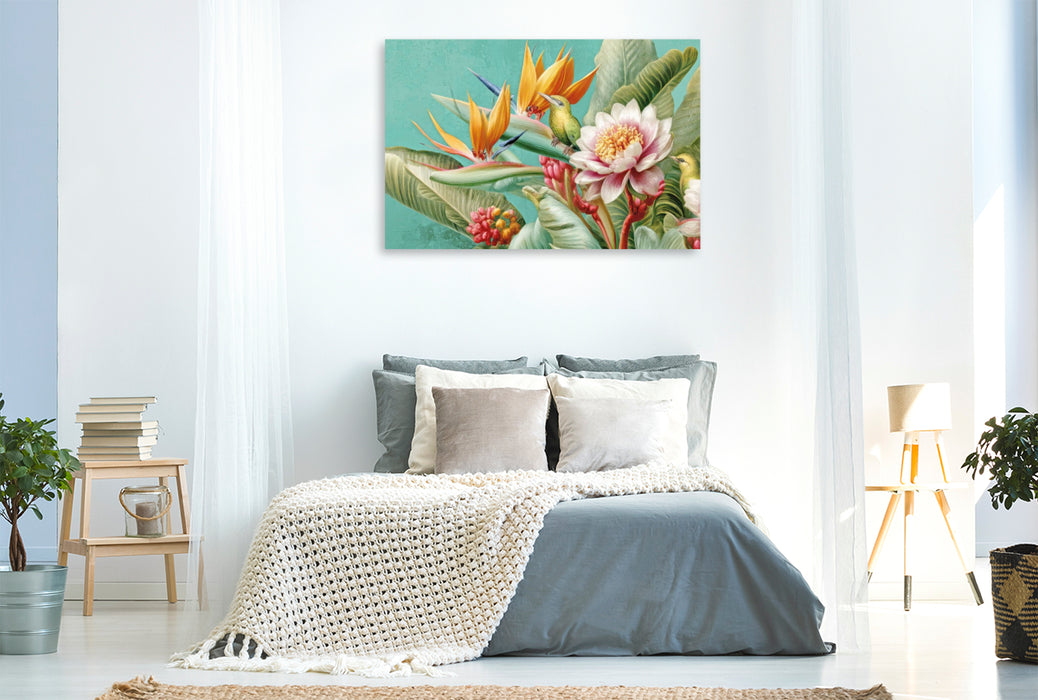 Premium Textil-Leinwand Exotische Pflanzenwelt