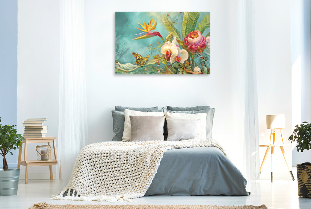 Premium Textil-Leinwand Exotische Pflanzenwelt
