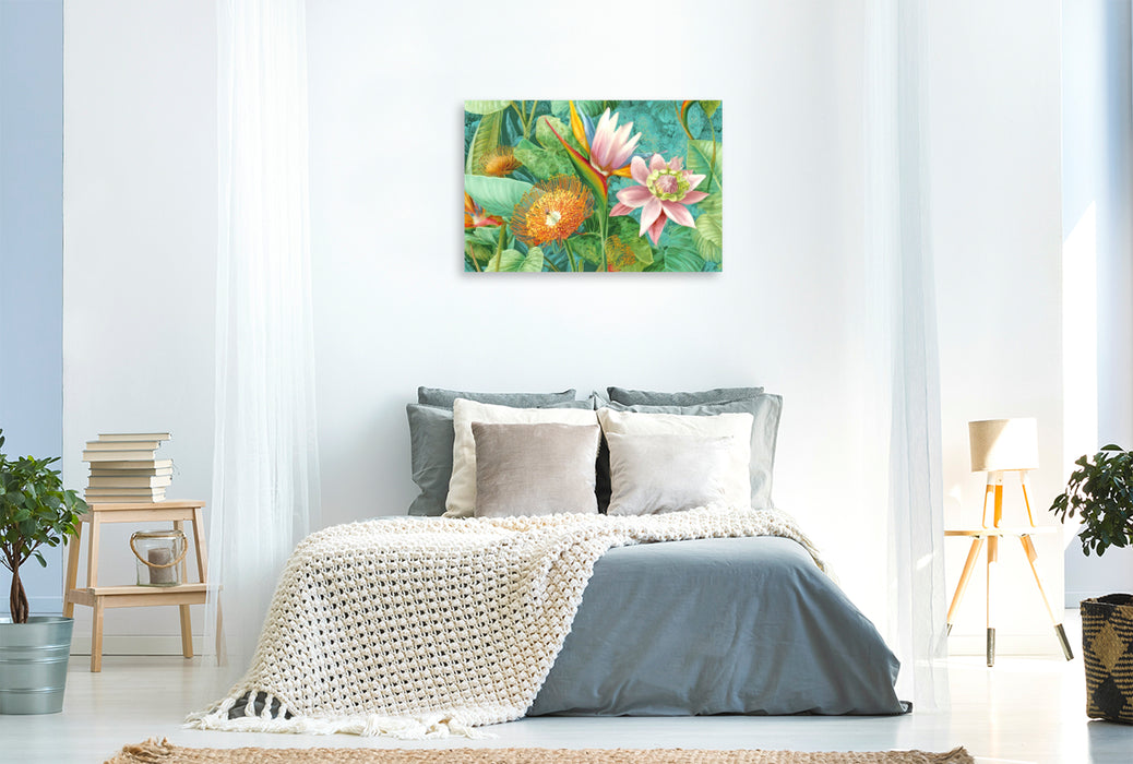 Premium Textil-Leinwand Exotische Pflanzenwelt