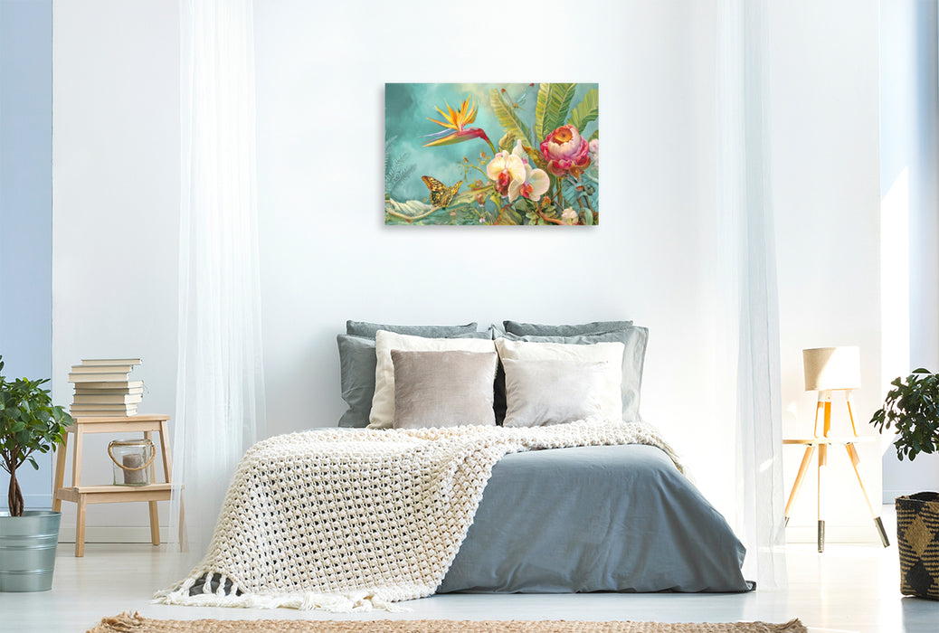 Premium Textil-Leinwand Exotische Pflanzenwelt