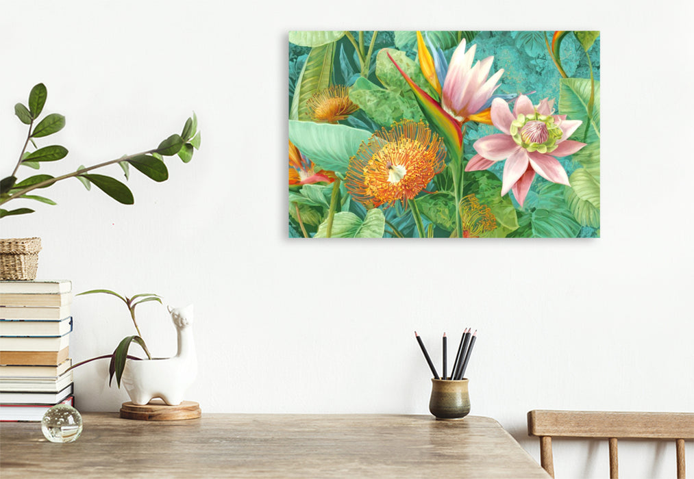 Premium Textil-Leinwand Exotische Pflanzenwelt