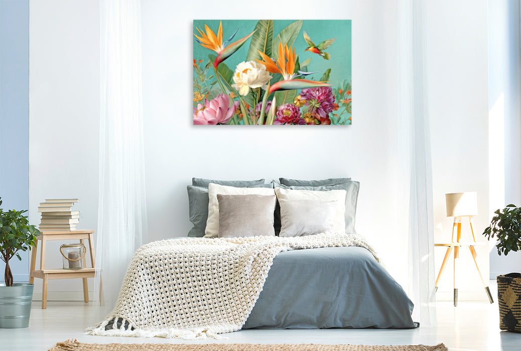 Premium Textil-Leinwand Exotische Pflanzenwelt