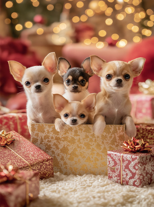 Weihnachtszauber mit extra viel Fellliebe - CALVENDO Foto-Puzzle'