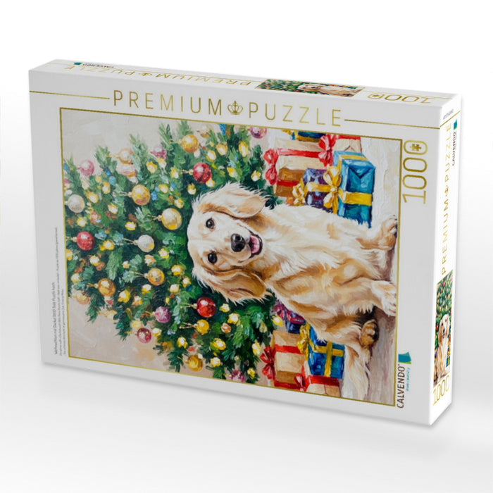 Weihnachten mit Dackel 1000 Teile Puzzle hoch - CALVENDO Foto-Puzzle'