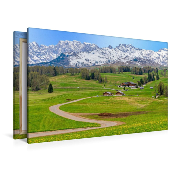 Premium Textil-Leinwand Seiser Alm