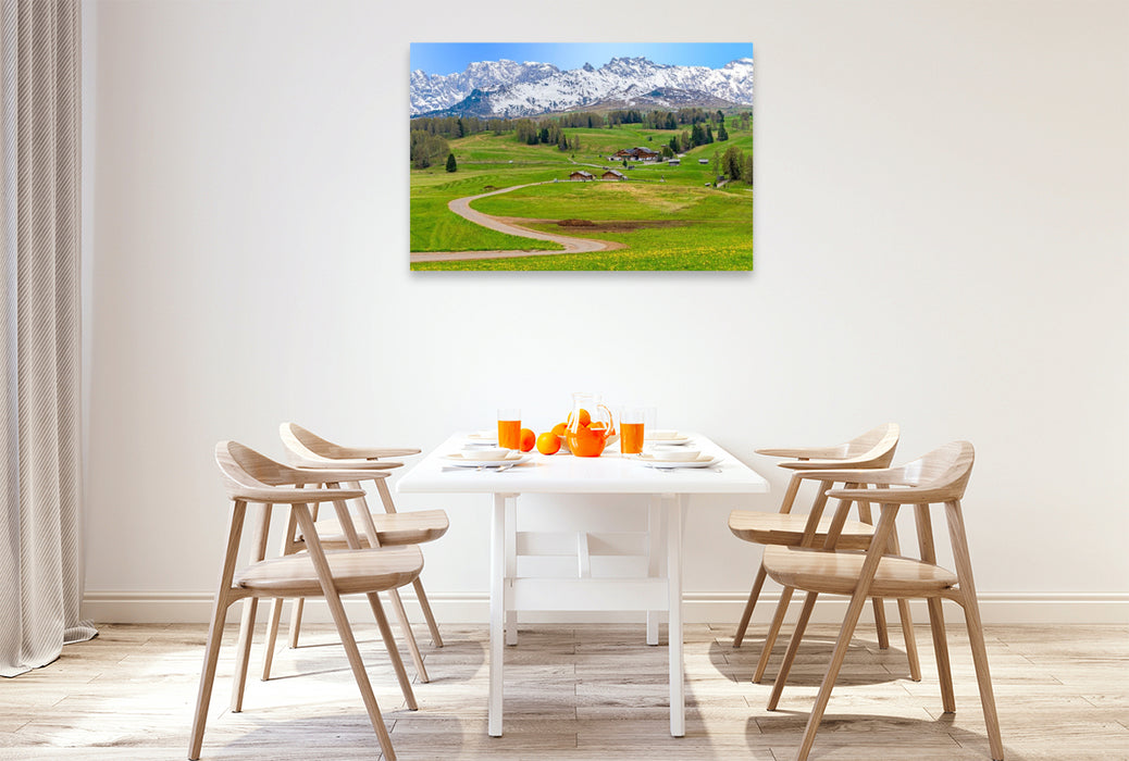 Premium Textil-Leinwand Seiser Alm