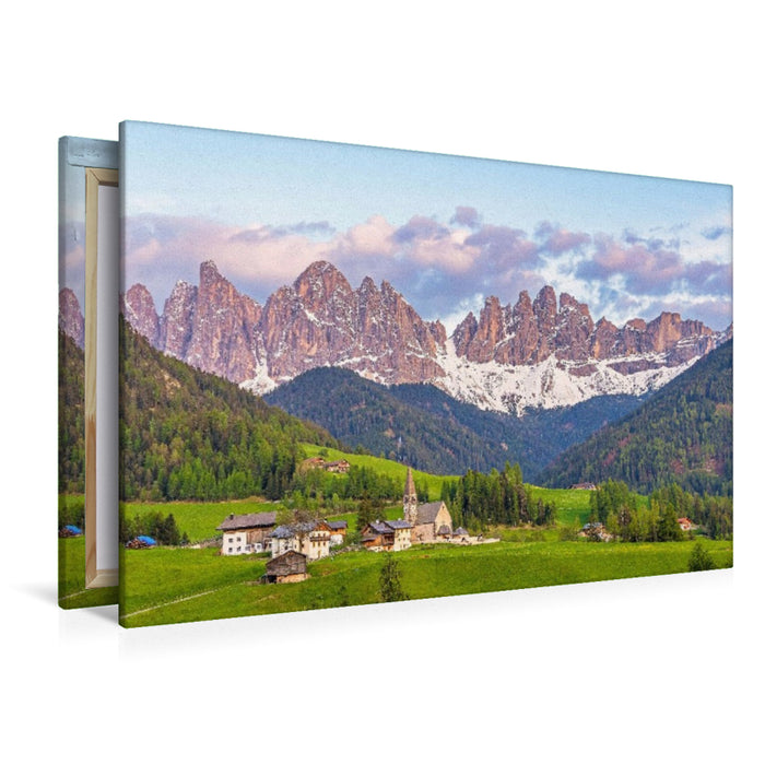 Premium Textil-Leinwand St. Magdalena in Villnöss