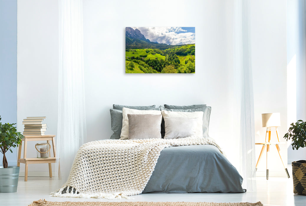 Premium Textil-Leinwand Landschaft bei Kastelruth