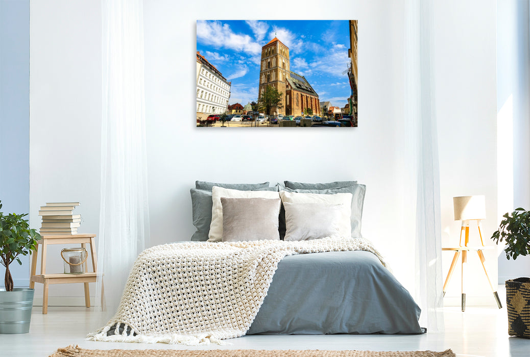 Premium Textil-Leinwand Nikolaikirche